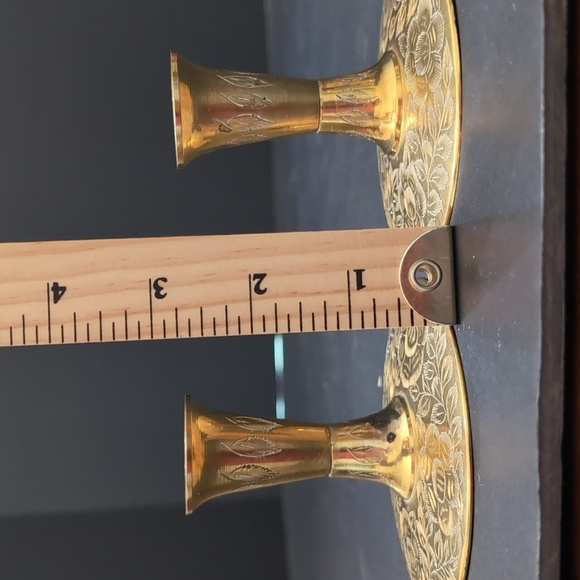 VGT,Brass set of 2 Candlestick Holders,Made In India. - Picture 9 of 9